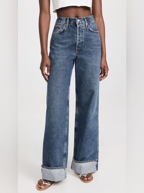 AGOLDE Dame High-Rise Wide-Leg Jeans size 26